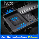 For Mercedes-Benz E-Class W213 Car Wireless Charger 15W Fast Cell Phone Charging Plate Adapter Interior Accessories 2023-2020