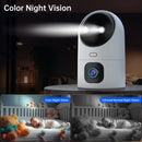 JOOAN 4K 6MP IP Camera Dual Lens Dual Screen CCTV Security Camera 5G WiFi Home Baby Monitor Auto Tracking Video Surveillance Cam
