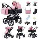 Baby Stroller 3 in 1 Easy Folding Multifunctional Stroller Travel Portable Baby Carriage Safety Seat EU Standard Free Shipping