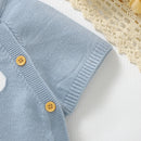 Aqua Blue Short Sleeve Baby Girls Rabbit Print Rompers Sweet Newborn Jumpsuit Soft Infant Bodysuit Sleepsuit One-piece Outfit