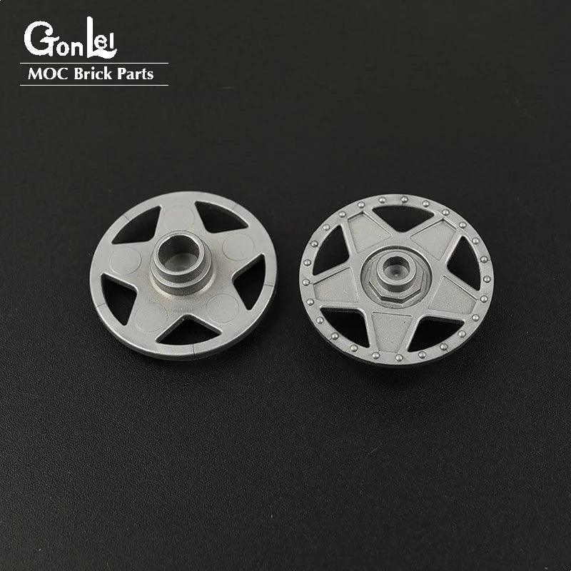 4Pcs/lot 19215 Wheel Cover 5 Spoke Thick with Edge Bolts Building Block Parts fit for 10248 F40 Cars Wheels 56145 Bricks Toys