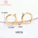 (3310) 15.6x9.6MM Hole 2MM 24K Gold Color Brass Lobster Clasps for Charms Pendants High Quality DIY Jewelry Making Findings