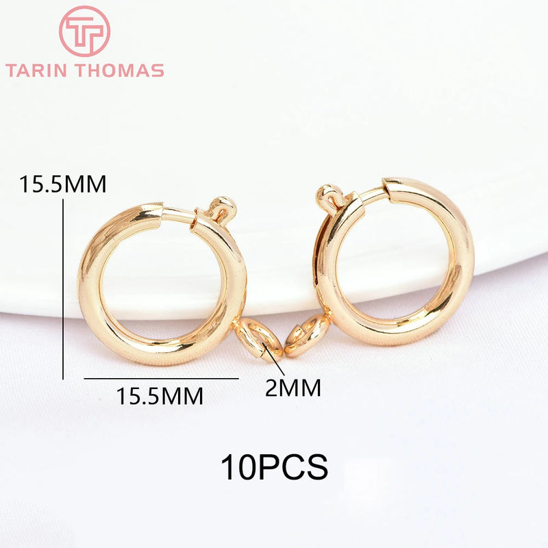 (3310) 15.6x9.6MM Hole 2MM 24K Gold Color Brass Lobster Clasps for Charms Pendants High Quality DIY Jewelry Making Findings