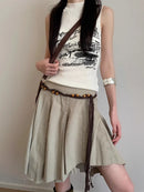 Bohemian-Style Black Braided Waistline Women With Dress Sexy Belt y2k Chatelaine Trend