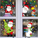 Merry Christmas Elk Snowman Santa Claus Stickers Glass Window Electrostatic Sticker Christmas Decorations For Home Xmas Ornament