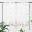 Window Sheer Curtains Rooms Decorations Living Room Bedroom Study Embroidered Craft Curtain Drapes  Coffee 1*1.2m