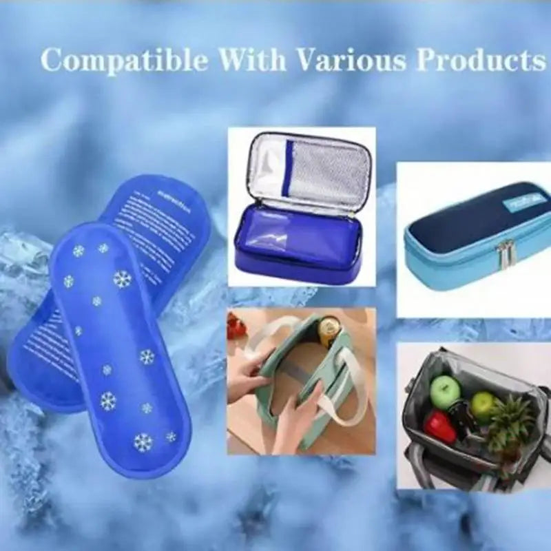 Ice Pack Cooler Refreezable Instant Cold Packs for Cooler Portable Versatile Cooling Bags for Home Company Travel School Picnic