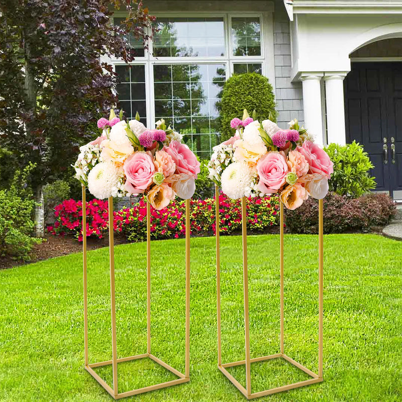 2PCS Detachable Wedding Art DIY Stand Balloon Flower Iron Decorative Rack Gold Party Wedding Ornaments Stand