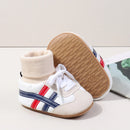 Spring And Autumn New Style Baby Shoes For 0-1 Year Old With Laces That Don't Come Off And Anti-Slip Design For Learning To Walk