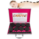 Hot Stones Massage Set with Heater Box 16 Essential Massage Stones Portable for Salon and Home Spa Use Relaxing Healing Relief