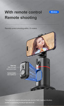 AXNEN AI Auto Following Gimbal Stabilizer 360 Rotation Phone Stand P02 Desktop Tracking Gimbal with Remote for Live Photography