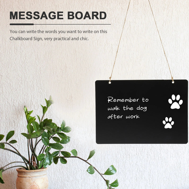 Message Board Wall Decore Memo Sign Hanging Blackboard DIY Writing Door Chalkboard Home Accents