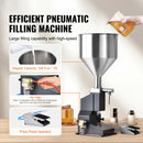 SucceBuy 5-50/100ml A02 Pneumatic/Manual Paste Liquid Filling Machine Bottle Liquid Filler Pedal for Water Juice Cosmetic Milk