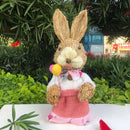 1PC 8-25cm Mini Straw Rabbit Easter Cute Ornaments Exquisite Hand Gifts Small Prizes Birthday Gifts Easter Decorations