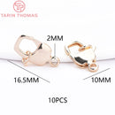(3310) 15.6x9.6MM Hole 2MM 24K Gold Color Brass Lobster Clasps for Charms Pendants High Quality DIY Jewelry Making Findings