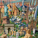 80*60cm Adult 1500pcs Paper Jigsaw Puzzle The World's Famous Scenic Spots Landscape Paintings Stress Reducing Toy Christmas Gift