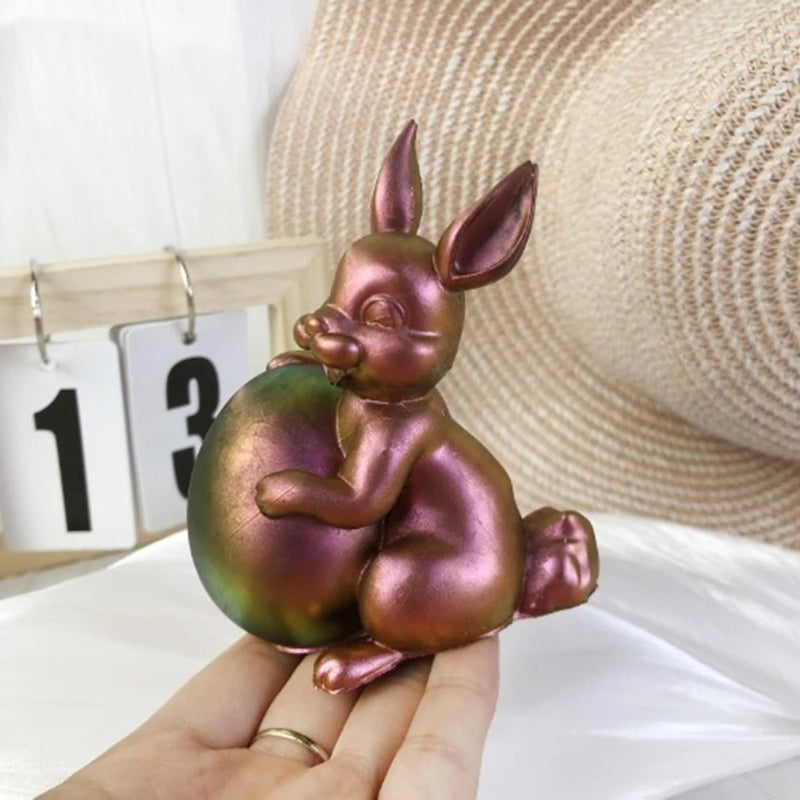 3D Easter Bunny Silicone Mold, Rabbit Hug, Easter Egg, Handmade Aromatherapy, Plaster Candle, Home Decoration Gift, 2024