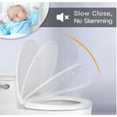 O-Shape Toilet Seat, Soft Close Toilet Seat with Quick Release, Sturdy Duroplastic Anti-Bacterial Toilet Lid W/ Stainless Hinges