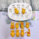 Easter Rabbit Radish Silicone Mold Sugarcraft Chocolate Cupcake Baking Mold Fondant Cake Decorating Tools