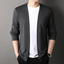 Cardigan Jacket for Men, Spring and Autumn, Long-Sleeved, Casual, Versatile, Spring Outerwear, Trendy Top