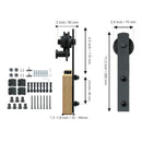 SucceBuy 8/10FT Sliding Barn Door Hardware Kit 330LBS Heavy Duty Barn Door Track Kit for Double Doors W/ Smooth & Silent Pulley