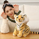 23cm Simulation Baby Tiger Plush Toy Stuffed Soft Wild Animal Forest Pillow Dolls For Kids Birthday Gift