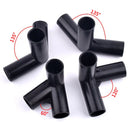 I.D 8/12/16/19mm Black Plastic Pipe Connector DIY Shelf Water Tube Joint Tent Fixed Connector Tee Four Way Elbow Straight Joint