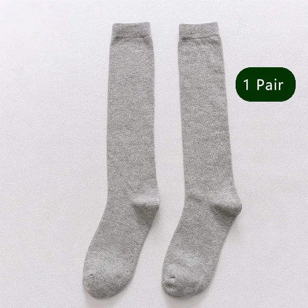 Men Long Socks Knee High Cotton Solid Business Soft Elastic Party Dress Formal Gentleman Stocking Four Seasons Sokken Brand