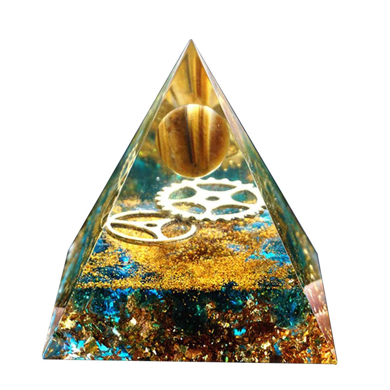 Natural Stone Crystal Orgonite Pyramid Healing Stone Chakra Reiki Home Office Decoration Gift Outdoor Garden Party Decor
