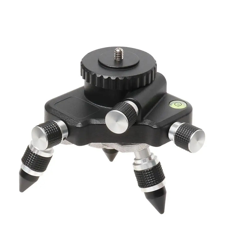 Laser Level Adapter Metal 360-Degree Rotating Base for Laser Level Tripod  Horizontal Bubble Micro-adjust FineTurning Pivoting