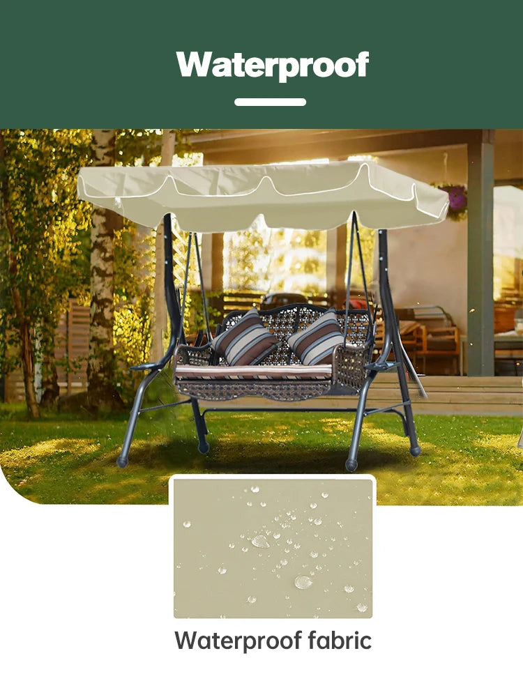 Outdoor Swing Chair Awning Garden Waterproof Swing Canopy Roof Cover Outdoor Garden Courtyard Swing Sunshade