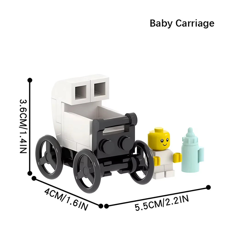 DlY Mini Food Building Block Figures Bread Fish Fruit Chicken Crab Hot Dog Cake Pizze Carrot Box Creative Toys City Parts Brick