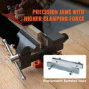 SucceBuy Bench Vise 4.5" 6" 6.5" Multipurpose with Swivel Base Anvil Heavy Duty Cast Iron for Drilling, Conduit Cutting, Sanding