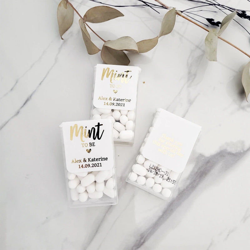 Personalized Mint to be Tic Tac Stickers for Wedding Favors Custom Candy Label Party Gift Idea thank you mints labels for guest