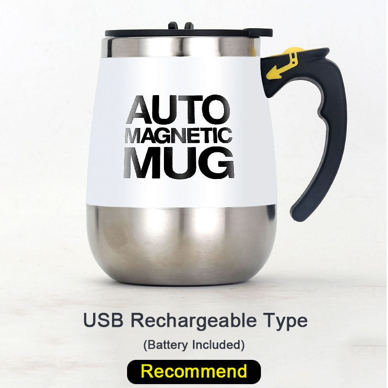 USB Rechargeable Automatic Self Stirring Magnetic Mug New Creative Electric Smart Mixer Coffee Milk Mixing Cup Water Bottle