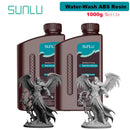 SUNLU 2KG Water Washable / Water Washable ABS Resin Resin 1000G/Bottle 405nm Rapid UV-Curing Photopolymer Resin For LCD 3D Print