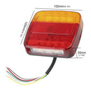 2Pcs 12V 26 LED Tail Light Super Bright 26 LED Stop Tail Lights IP65 Waterproof Car Number Plate Light for Trailer Truck RV Boat