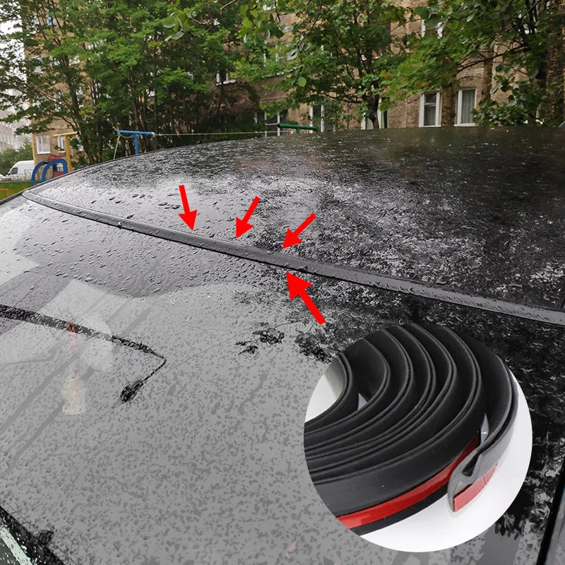 Windshield Rubber Seal Self-adhesive Windshield Sunroof Dustproof Sealing Strip for Auto Car Dashboard Windshield