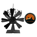 6leaf fireplace fan,winter warm home efficient heat distribution Winter fireplace fan Hot blast stove fan ecological quiet black