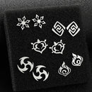 Genshin Impact Element Cute Earrings Studs Jewelry Luxury Game Anime Earrings Stainlees Steel Earrings Studs Silver Color