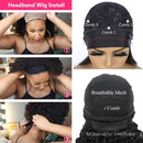 Schwarze gelockte Haar-Haarband-Perücken 18 Zoll Ombre Braun Afro Krauses Lockenhaar für afrikanische Frauen Soku Glueless Wig 150% Dichte