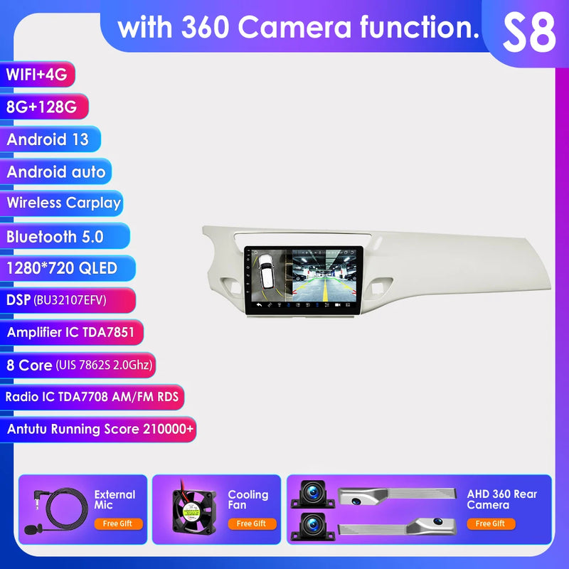 Hizpo 2 Din Car Radio for Citroen C3 DS3 2010-2016 Audio Multimedia Player CarPlay Android Auto GPS BT WIFI FM RDS Autoradio AI