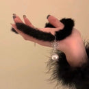 Autumn and winter plush collar women's light luxury niche necklace neck Christmas New Year necklace accessories