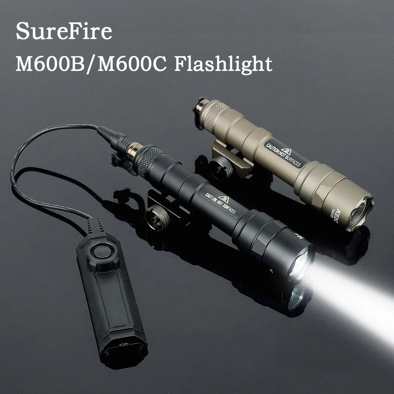 Tactical Scout Light SureFire M600 M600B M600C Dual Pressure Switch Airsoft AR15 Rifle Hunting Weapon Flashlight LED SF Gun Lamp