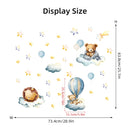 Cute Cartoon Bear Lion Animal Star Wall Stickers for Kids Room Bedroom Nursery Home Decoration Wall Decals