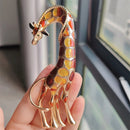 Vintage Creative Enamel Dripping Oil Giraffe Brooches for Women Trendy Casual Metal Animal Brooch Pins Personality Jewelry Gifts