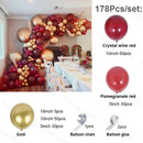 Burgundy Wine Red Balloons Garland Kit Red Gold Balloon Arch Christmas Balloons Garland Christmas Decor Valentine's Day Decor