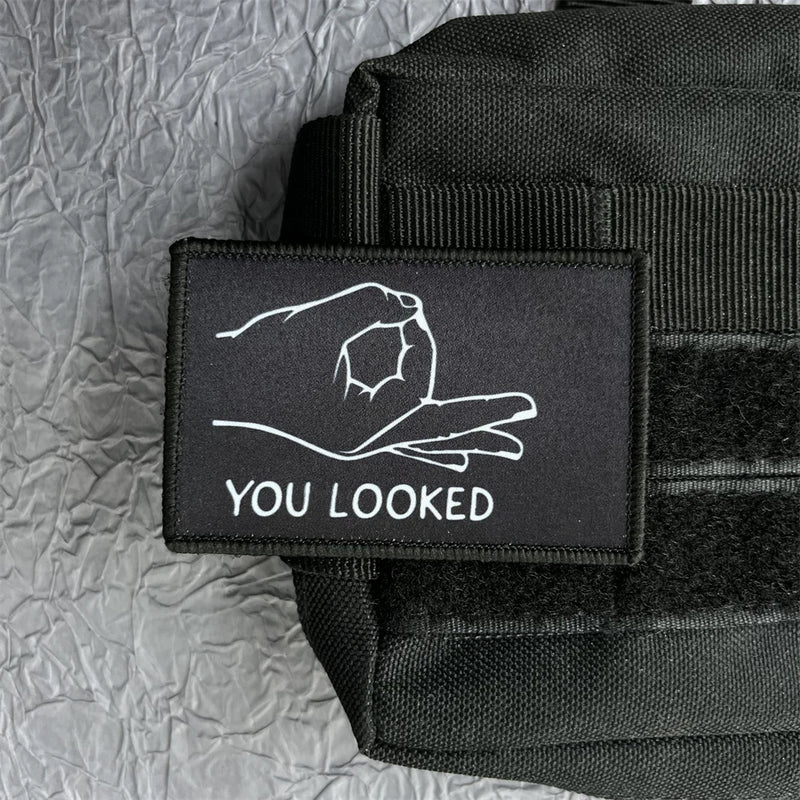 NOT TODAY Letter Stickers for Clothes Tactical Backpack Gear Military Patches Hook and Loop Patch Outdoor Badges