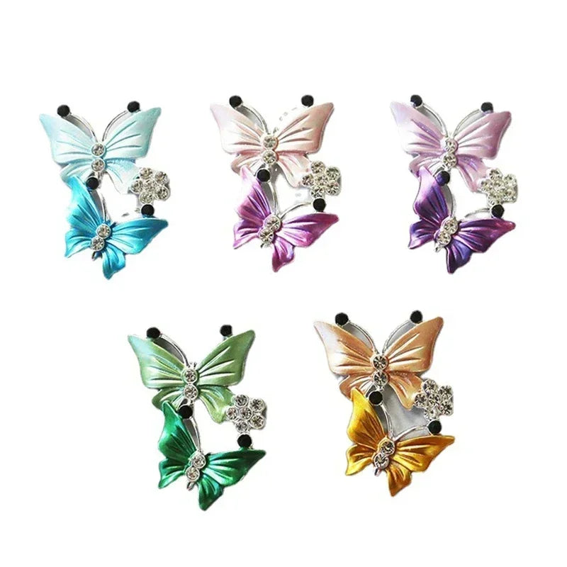 Air Freshener Butterfly Car-styling Car Perfume Natural Smell Air Conditioner  Butterfly Diamond Aromatherapy Clip