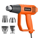 2000W Electric Heat Gun Hot Air Gun, 300℃ and 600℃, 300-500L/Min, 3 Nozzles, 1.5s Heating, for Stripping Shrinking Varnish